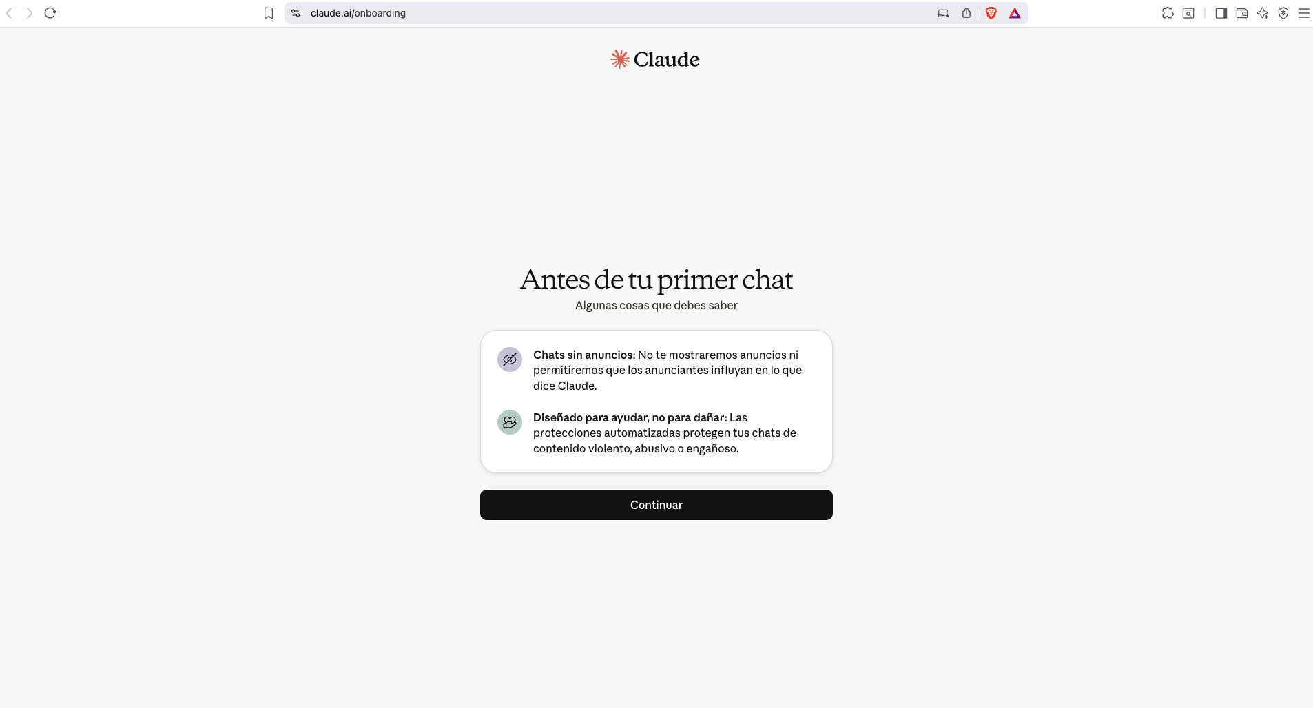 Antes de tu primer chat